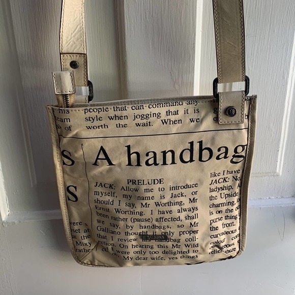 Galliano Bags Galliano Vintage Newsprint Crossbody Bag Rare Poshmark